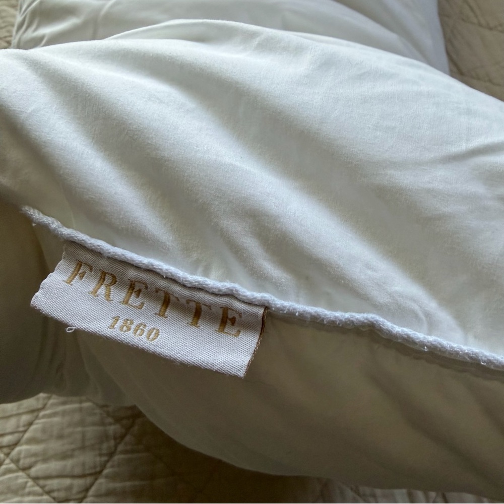FRETTE 1860 White Pillow 33x17 Luxury Hotel Quality Down/Feather Insert